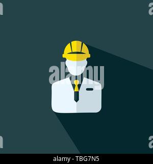Engineer icon vector - Flat illustration Stock Vector