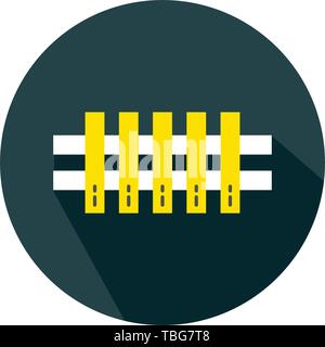 Fence icon - modern minimal flat design - vector Stock Vector