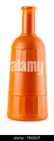 ceramic bottle over white background Stock Photo