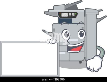 Bring board copier machine in the cartoon shape Stock Vector Image ...