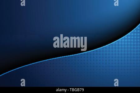 Blue honeycomb with blue wave curve abstract background. Wallpaper and texture concept. Minimal theme. Vector illustration Stock Vector