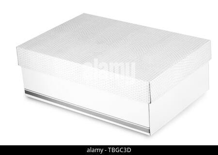 The shoe box isolated on white with clipping path Stock Photo