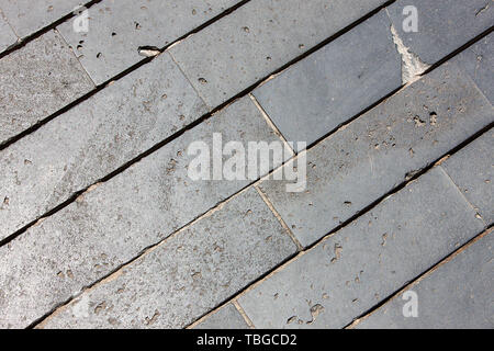 Paving blocks made of asymmetrical stone Stock Photo