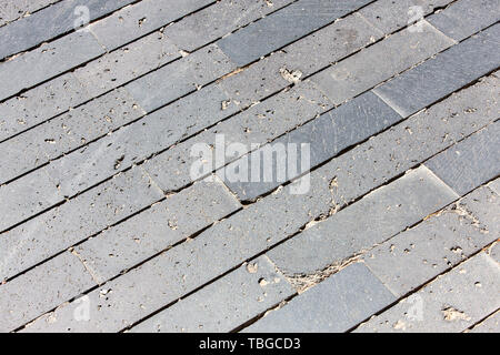 Paving blocks made of asymmetrical stone Stock Photo