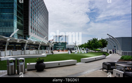 View of entrance to Tysons Corner Center Shopping Mall in Washington DC , USA on 11 May 2019 Stock Photo