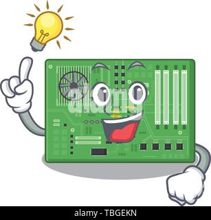 Have an idea toy motherboard the in a mascot bag Stock Vector