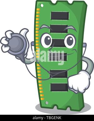 motherboard desktop memory cartoon vector illustration Stock Vector ...