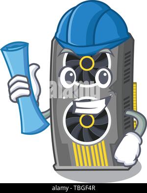 Architect memory card character cartoon Stock Vector Image & Art - Alamy