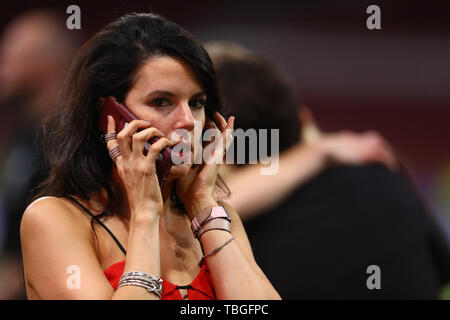 Linda Pizzuti Henry, wife of Liverpool FC owner John W Henry - Tottenham Hotspur v Liverpool, UEFA Champions League Final 2019, Wanda Metropolitano Stadium, Madrid - 1st June 2019 Stock Photo