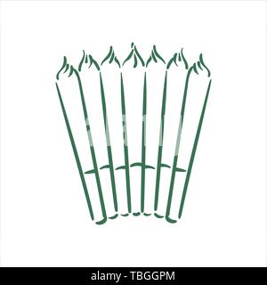 Vector hand drawn cannabis smoke joint on white background Stock Vector