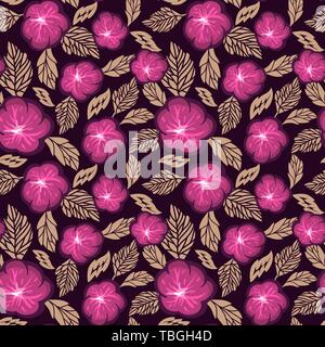 Light floral seamless pattern. red and beige Stock Vector