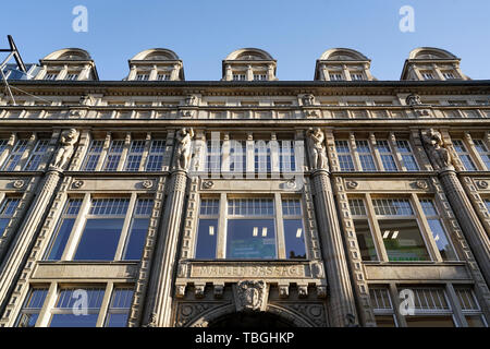 Entrance of Madler Passage, Leipzig, Saxony, Germany, Europe Stock Photo