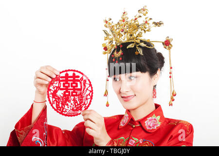 A couple's Chinese wedding. Stock Photo