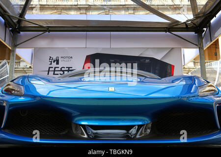 MODENA, ITALY, May 2019 - Motor Valley Fest exhibition, Ferrari F8 Tribute detail Stock Photo