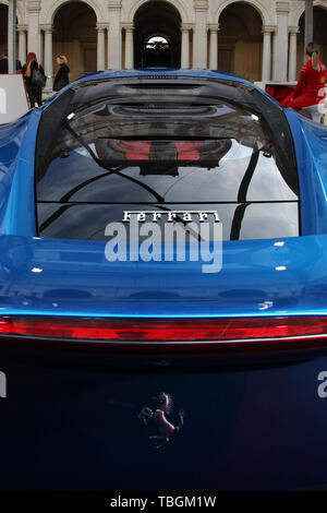 MODENA, ITALY, May 2019 - Motor Valley Fest exhibition, Ferrari F8 Tribute detail Stock Photo