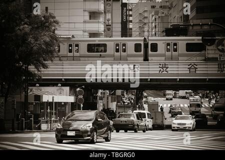 TOKYO, JAPAN - MAY 13: Street view on May 13, 2013 in Tokyo. Tokyo is the capital of Japan and the most populous metropolitan area in the world Stock Photo