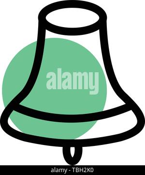 School bell icon vector - Bell sign Stock Vector