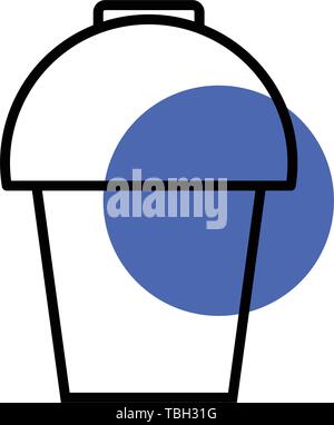 Garden water bucket icon vector - water bucket Stock Vector
