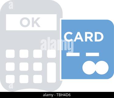 Card Payment Processing Machine Icon Stock Vector