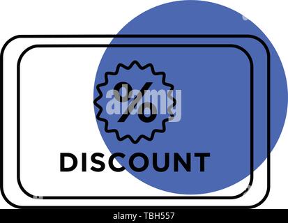 Voucher discount card - vector illustration Stock Vector