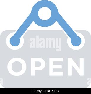 Open vector icon - tag sign symbol Stock Vector