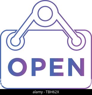 Open vector icon - tag sign symbol Stock Vector