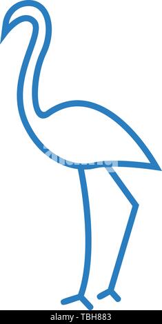 Flamingo icon vector template - Sign Stock Vector
