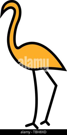 Flamingo icon vector template - Sign Stock Vector
