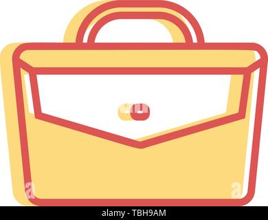 Business briefcase linear fill icon - Vector Stock Vector
