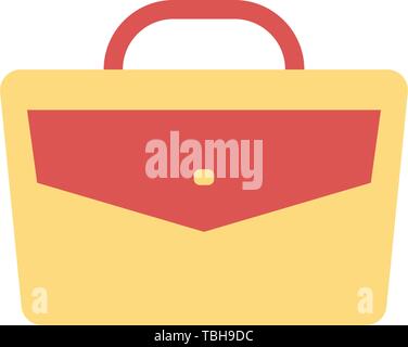 Business briefcase flat icon - Vector Stock Vector