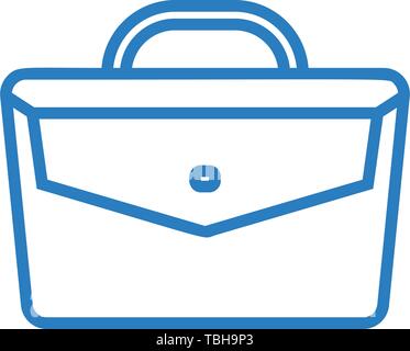 Business briefcase line art icon - Vector Stock Vector