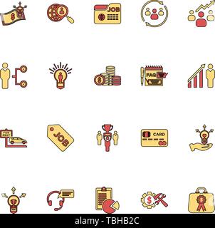 Corporate development icons set - business icons Stock Vector