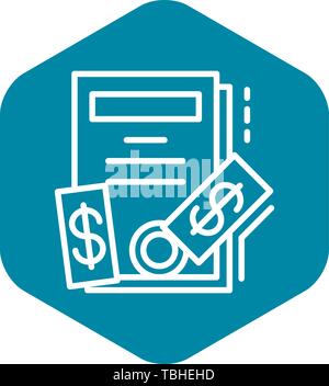 Bribery icon, outline style Stock Vector