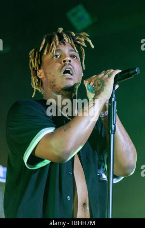 May 31, 2019 - Milwaukee, Wisconsin, U.S - Rapper JUICE WRLD (JARED HIGGINS)  during the Death Race for Love Tour at The Rave (Eagles Ballroom) in Milwaukee, Wisconsin (Credit Image: © Daniel DeSlover/ZUMA Wire) Stock Photo