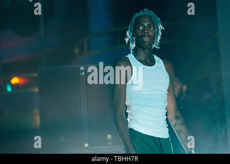 May 31, 2019 - Milwaukee, Wisconsin, U.S - Rapper YUNG BANS (VAS COLEMAN) during the Death Race for Love Tour at The Rave (Eagles Ballroom) in Milwaukee, Wisconsin (Credit Image: © Daniel DeSlover/ZUMA Wire) Stock Photo