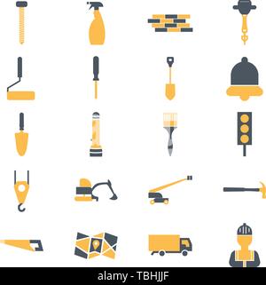 Set of construction icons - Construction sign symbol - Vector Stock Vector