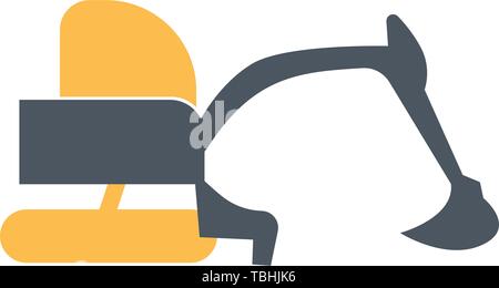Excavator icon - Excavator machine icon vector Stock Vector