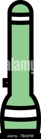 Flashlight icon - Torch light sign - vector Stock Vector