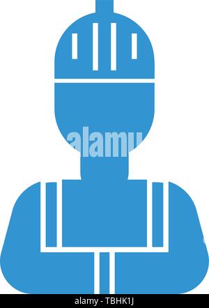 Construction worker icon - Worker sign vector Stock Vector