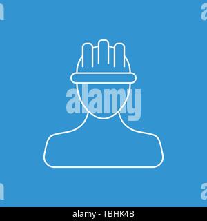 Construction worker icon - Worker sign vector Stock Vector