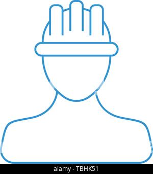 Construction worker icon - Worker sign vector Stock Vector
