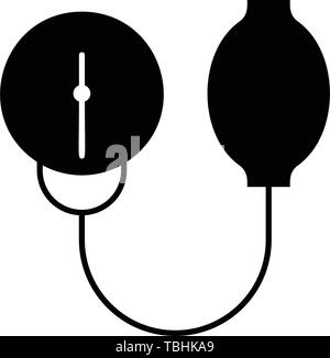 Blood pressure measurement glyph icon vector - Vector Stock Vector