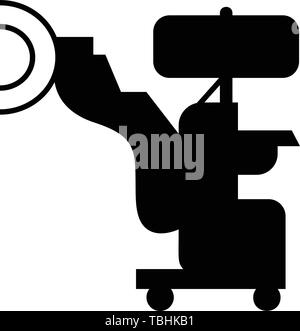 MRI icon. Simple black glyph style Vector - Vector Stock Vector