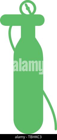 Oxygen Cylinder icon - glyph style black vector icon - Vector Stock Vector