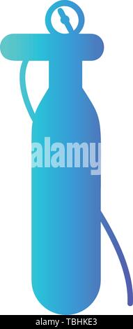Oxygen Cylinder icon - glyph style black vector icon - Vector Stock Vector
