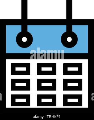 Calendar icon vector - Flat Stock Vector