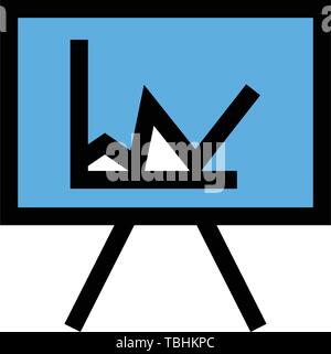 Flip chart sign - Business graph icon - vector Stock Vector