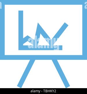 Flip chart sign - Business graph icon - vector Stock Vector