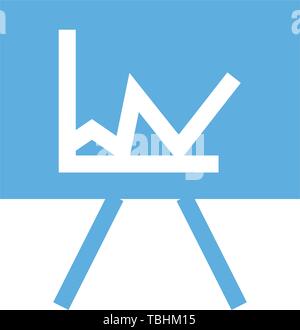 Flip chart sign - Business graph icon - vector Stock Vector