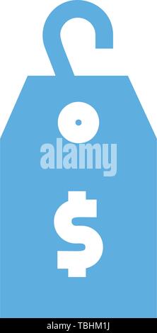 The price tag with dollar sign icon - Flat Stock Vector